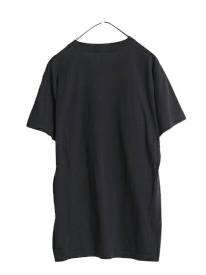 90s ホットロッド イラスト プリント Tシャツ XL 小さめ L 古着 ヴィンテージ アート グラフィック シングルステッチ レーシング アメ車 黒
