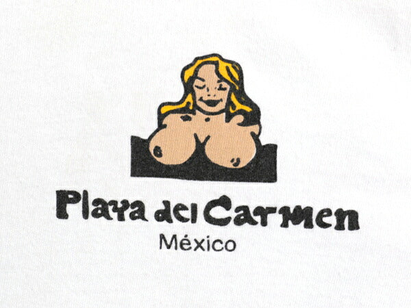 90s 00s おっぱい イラスト 両面 プリント Tシャツ メンズ L オールド エロ 下ネタ ジョーク アート グラフィック ヘビーウェイト ホワイト