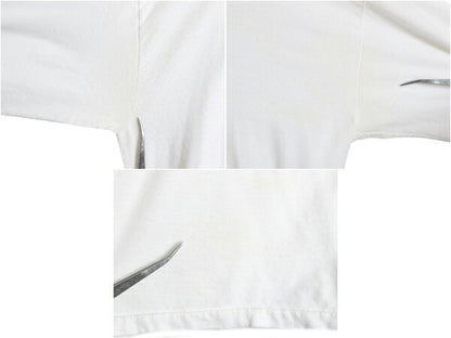 90s USA製 カレッジ アート プリント 長袖 Tシャツ メンズ XL 古着 オールド ロングスリーブ ロンT イラスト グラフィック 大きいサイズ 白
