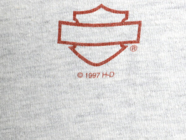 90s ハーレー ダビットソン イーグル イラスト 両面 プリント Tシャツ メンズ L / 古着 オールド 当時物 オフィシャル バイク グラフィック
