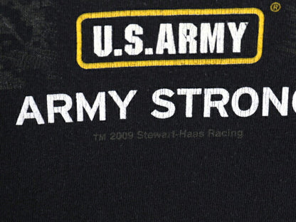 ナスカー 両面 イラスト プリント Tシャツ メンズ XL 古着 オフィシャル グラフィック アート ヘビーウェイト ミリタリー US ARMY ブラック