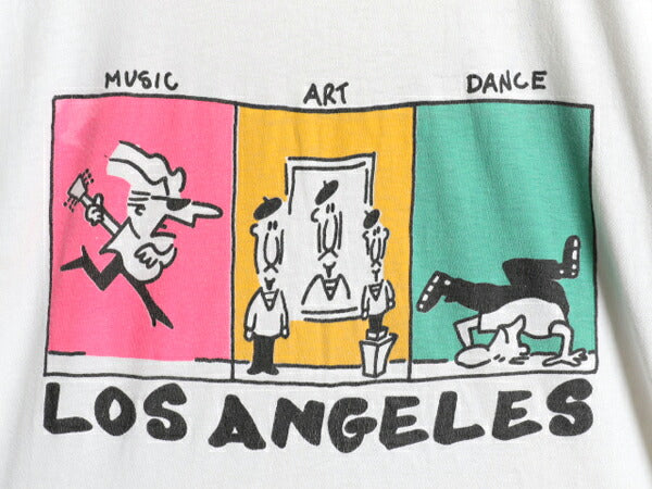 80s USA製 アート イラスト プリント Tシャツ メンズ XL / 古着 ヴィンテージ グラフィック シングルステッチ ヘビーウェイト 大きいサイズ