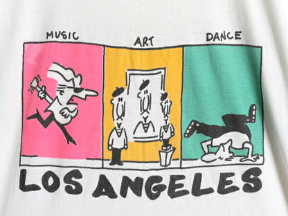80s USA製 アート イラスト プリント Tシャツ メンズ XL / 古着 ヴィンテージ グラフィック シングルステッチ ヘビーウェイト 大きいサイズ