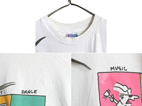 80s USA製 アート イラスト プリント Tシャツ メンズ XL / 古着 ヴィンテージ グラフィック シングルステッチ ヘビーウェイト 大きいサイズ