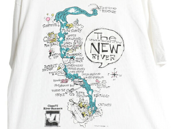 90s USA製 アート イラスト プリント Tシャツ メンズ レディース L / 古着 オールド キャラクター グラフィック シングルステッチ ホワイト