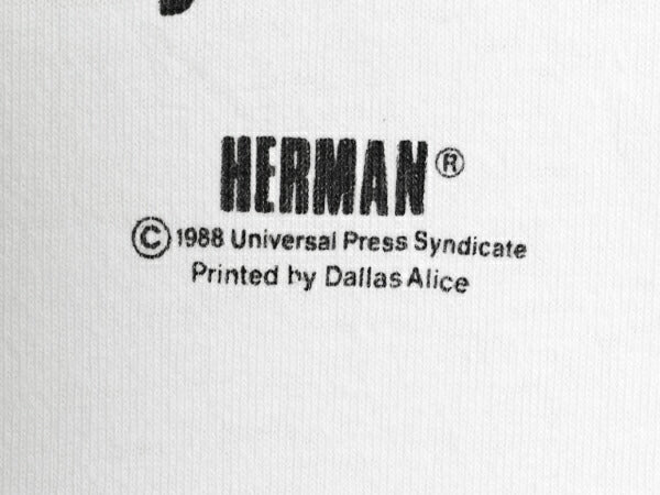 80s USA製 ジョーク アート イラスト プリント Tシャツ メンズ XL ヴィンテージ グラフィック ヘビーウェイト カットソー 大きいサイズ 白