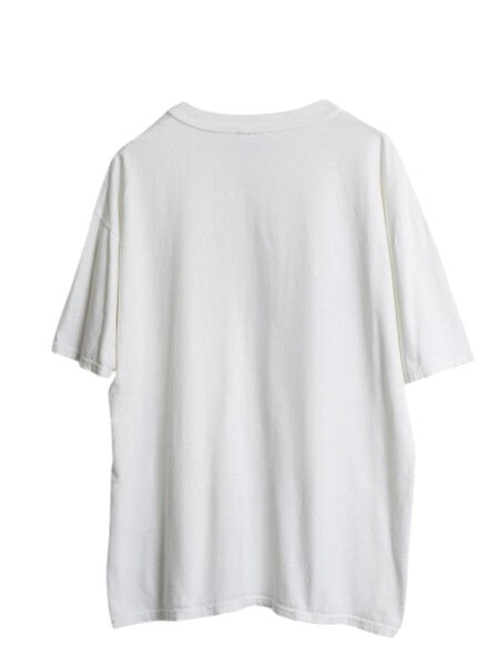 90s アニマル アート イラスト プリント Tシャツ メンズ XL / 古着 オールド 当時物 ライオン タイガー グラフィック カットソー ホワイト
