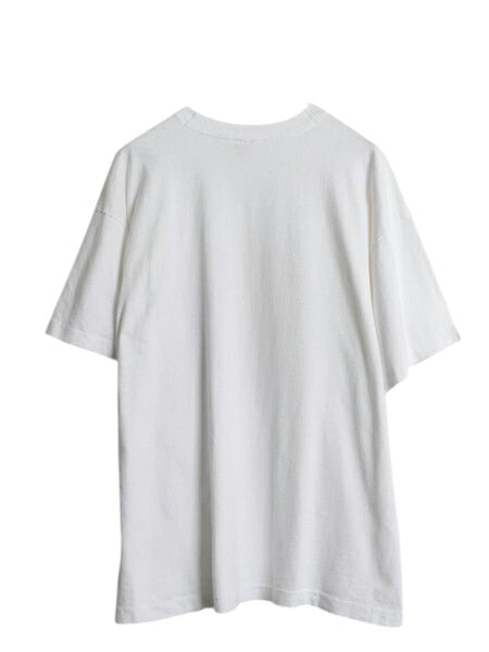 90s USA製 地球 アート メッセージ イラスト プリント Tシャツ メンズ XL / 古着 オールド グラフィック シングルステッチ 大きいサイズ 白
