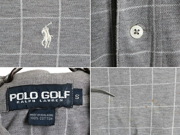 90s ■ ポロ ゴルフ ラルフローレン ウインドペン チェック 鹿の子 半袖 ポロシャツ メンズ S / 90年代 POLO GOLF 半袖シャツ ポニー刺繍