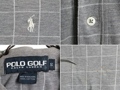 90s ■ ポロ ゴルフ ラルフローレン ウインドペン チェック 鹿の子 半袖 ポロシャツ メンズ S / 90年代 POLO GOLF 半袖シャツ ポニー刺繍