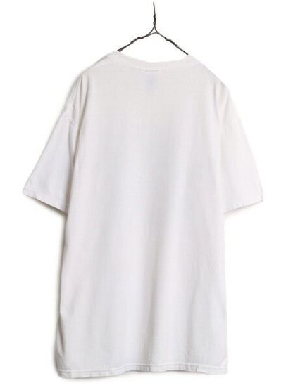90s 00s ドッグ イラスト プリント Tシャツ メンズ レディース L 90年代 00年代 オールド 当時物 アート イヌ アニマル ロットワイラー 白