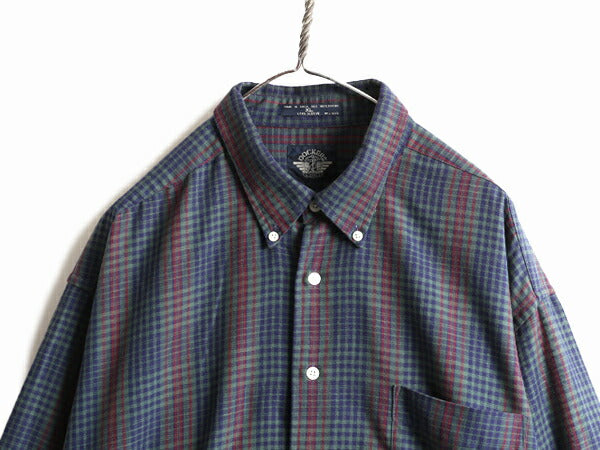 90s 大きいサイズ XL ■ ドッカーズ リーバイス チェック 長袖 ボタンダウン シャツ メンズ 古着 90年代 オールド DOCKERS LEVIS コットン