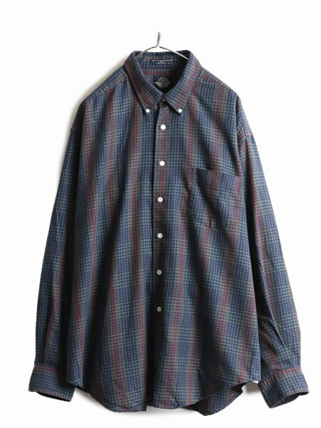 90s 大きいサイズ XL ■ ドッカーズ リーバイス チェック 長袖 ボタンダウン シャツ メンズ 古着 90年代 オールド DOCKERS LEVIS コットン