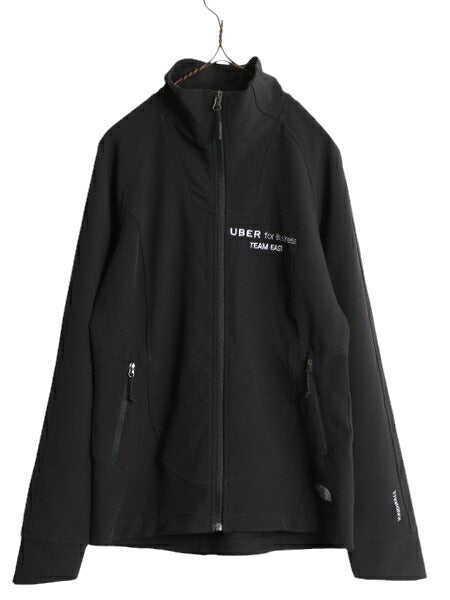US企画 ノースフェイス ソフトシェル ジャケット レディース S / The North Face WIND WALL 防風 フルジップ ジャンパー ブルゾン 企業 黒