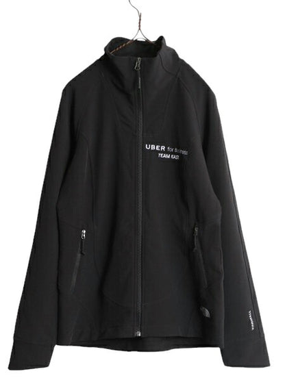 US企画 ノースフェイス ソフトシェル ジャケット レディース S / The North Face WIND WALL 防風 フルジップ ジャンパー ブルゾン 企業 黒