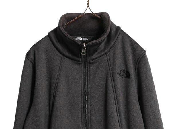 ノースフェイス フルジップ ストレッチ ジャケット レディース M アウトドア The North Face 裏 フリース ブルゾン フルジップ トラック 灰