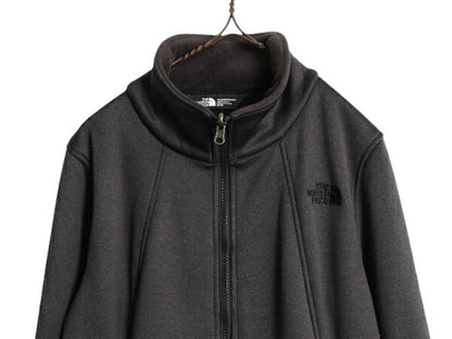 ノースフェイス フルジップ ストレッチ ジャケット レディース M アウトドア The North Face 裏 フリース ブルゾン フルジップ トラック 灰