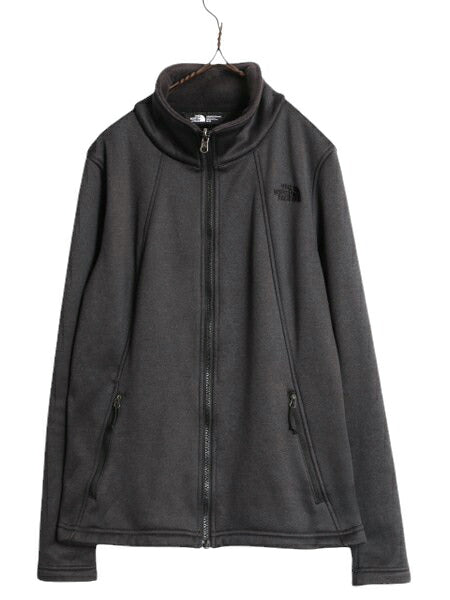ノースフェイス フルジップ ストレッチ ジャケット レディース M アウトドア The North Face 裏 フリース ブルゾン フルジップ トラック 灰