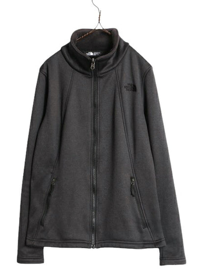 ノースフェイス フルジップ ストレッチ ジャケット レディース M アウトドア The North Face 裏 フリース ブルゾン フルジップ トラック 灰
