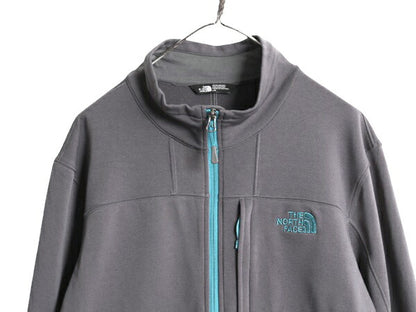 ノースフェイス フルジップ ストレッチ トラック ジャケットメンズ L アウトドア The North Face 裏 フリース ブルゾン フルジップ グレー