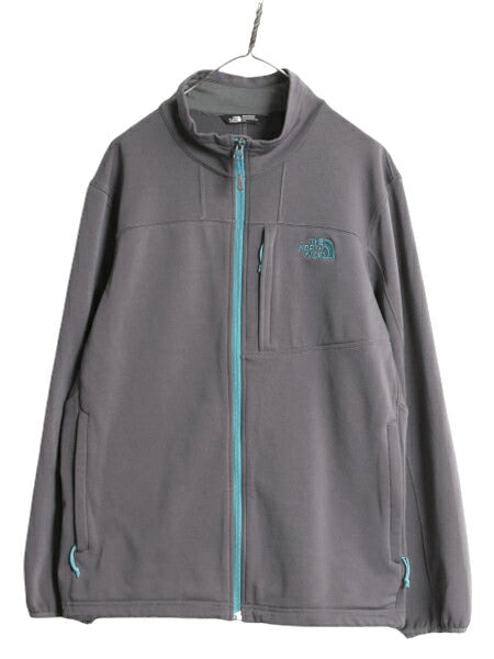 ノースフェイス フルジップ ストレッチ トラック ジャケットメンズ L アウトドア The North Face 裏 フリース ブルゾン フルジップ グレー