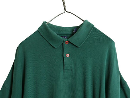 90s OLD GAP 長袖 ポロシャツ メンズ XL 古着 オールド ギャップ 長袖シャツ ラガーシャツ 素材 ヘビーウェイト 無地 旧タグ 大きいサイズ