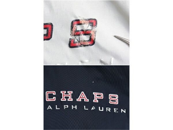 90s チャップス ラルフローレン ナイロン パーカー ジャケット メンズ L 古着 オールド CHAPS ポロ フルジップ ブルゾン ジャンパー 星条旗