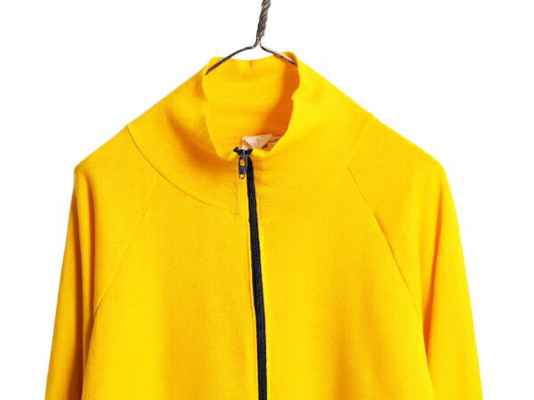 70s USA製 シアーズ トラック ジャケット メンズ レディース L 小さめ M 程 ヴィンテージ SEARS フルジップ ジャージ ハイネック ツートン