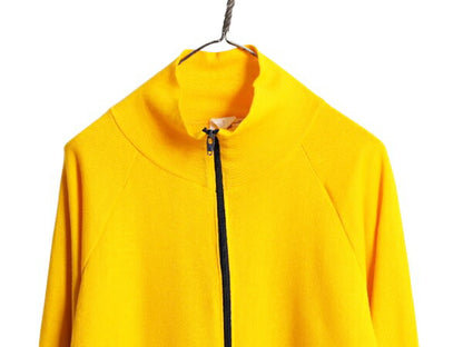 70s USA製 シアーズ トラック ジャケット メンズ レディース L 小さめ M 程 ヴィンテージ SEARS フルジップ ジャージ ハイネック ツートン
