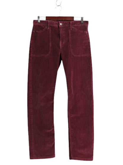 19年製 パタゴニア 細畝 コーデュロイ パンツ レディース 30 古着 ストレート スラックス ストレッチ オーガニック コットン ワイン レッド