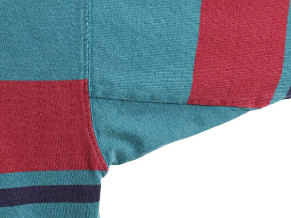 80s USA製 エルエルビーン モックネック ボーダー 長袖 Tシャツ メンズ M / 80年代 ヴィンテージ LLBEAN ラガーシャツ 素材 ヘビーウェイト