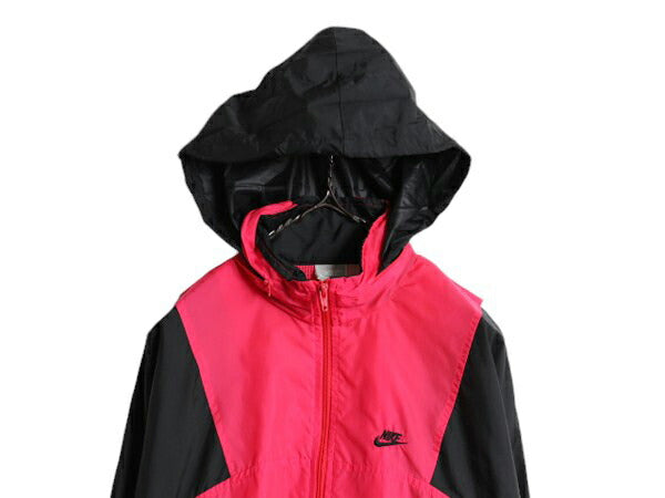 90s ナイキ ナイロン ジャケット メンズ レディース S / 古着 90年代 オールド NIKE スウッシュ ブルゾン ウインドブレーカー ジャンパー