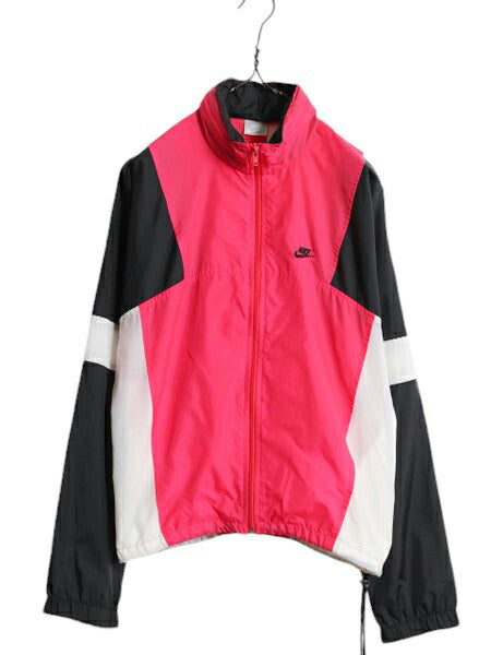 90s ナイキ ナイロン ジャケット メンズ レディース S / 古着 90年代 オールド NIKE スウッシュ ブルゾン ウインドブレーカー ジャンパー