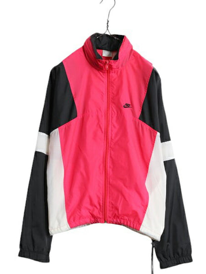90s ナイキ ナイロン ジャケット メンズ レディース S / 古着 90年代 オールド NIKE スウッシュ ブルゾン ウインドブレーカー ジャンパー