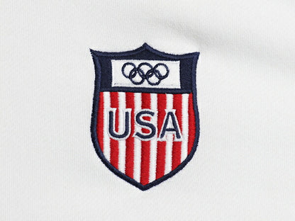 デッドストック オリンピック アメリカ代表 ポロ ラルフローレン ハーフジップ スウェット メンズ XXL / 新品 ポロ 裏起毛 ポケット付き 白