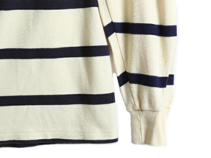 80s USA製 エディーバウアー ター トルネック ボーダー 長袖 Tシャツ メンズ XL 小さめ L 程 古着 ヴィンテージ Eddie Bauer ロンT 2トーン