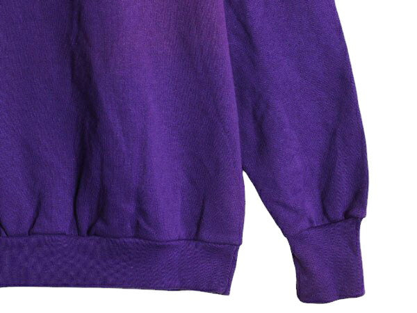 デッドストック 90s USA製 デルタ 無地 スウェット メンズ レディース XL 新品 90年代 オールド DELTA トレーナー 裏起毛 大きいサイズ 紫