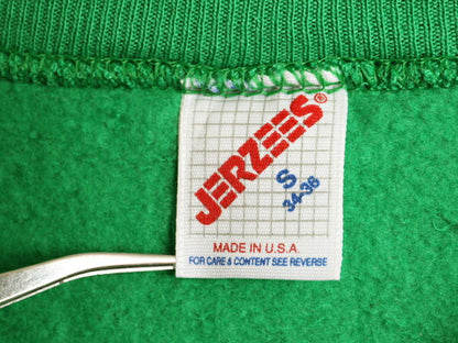 デッドストック 90s USA製 JERZEES 無地 スウェット メンズ レディース S 新品 90年代 オールド ジャージーズ トレーナー 裏起毛 グリーン