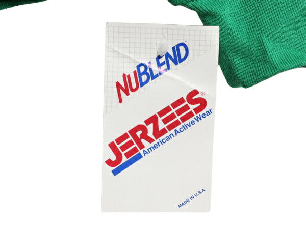 デッドストック 90s USA製 JERZEES 無地 スウェット メンズ レディース S 新品 90年代 オールド ジャージーズ トレーナー 裏起毛 グリーン
