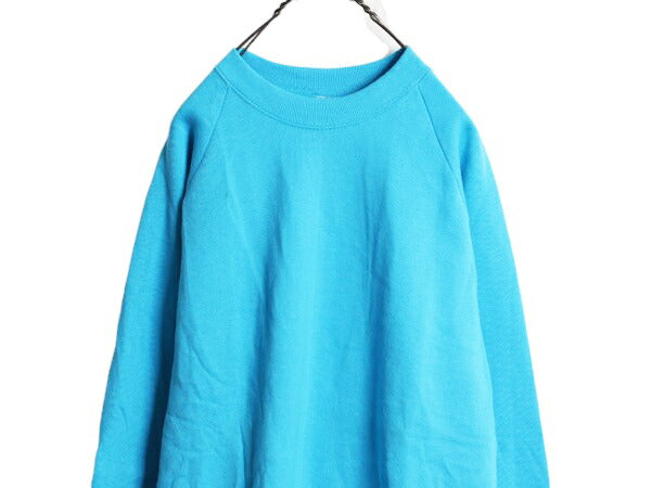 デッドストック 90s USA製 フルーツオブザルーム 無地 スウェット メンズ XL 新品 90年代 オールド 裏起毛 トレーナー 大きいサイズ ブルー