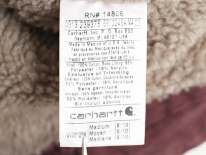 US企画 カーハート モックネック ダック ベスト レディース M 古着 CARHARTT ワーク 裏 フリース フルジップ 重ね着 厚手 廃盤 ハイネック