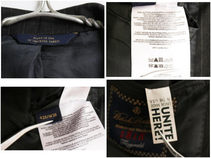 USA製 ブルックスブラザーズ テーラード ジャケット メンズ L / 古着 ウール ブレザー スーツ チョーク ストライプ きれいめ ビジネス 細身