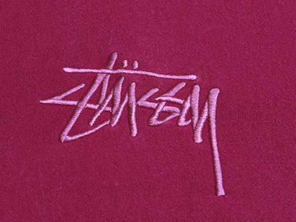 USA製 ステューシー スウェット フード パーカー メンズ L / トレーナー ヘビーウェイト プルオーバー 裏起毛 ワンポイント ストック ロゴ