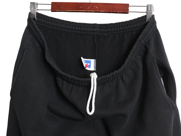 90s ラッセル 無地 ポケット付き スウェット パンツ メンズ レディース XXL / オールド 裏起毛 トレーナー イージーパンツ 黒 大きいサイズ