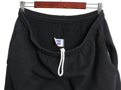 90s ラッセル 無地 ポケット付き スウェット パンツ メンズ レディース XXL / オールド 裏起毛 トレーナー イージーパンツ 黒 大きいサイズ