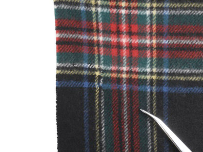 アイルランド製 JOHN HANLY x LLBEAN チェック ラム ウール マフラー / フリンジ付き マルチカラー 別注 モデル 防寒 ビジネス カジュアル