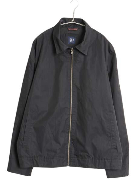 00s オールド ギャップ ナイロン スイングトップ ジャケット メンズ L / フルジップ ライナー付き 無地 スポジャケ ブルゾン ジャンパー 黒