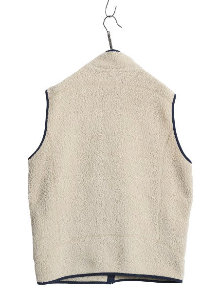 パタゴニア レトロ パイル ベスト メンズ L / 21年製 フリース フルジップ アウトドア 重ね着 前開き ハイネック ワンポイント ナチュラル