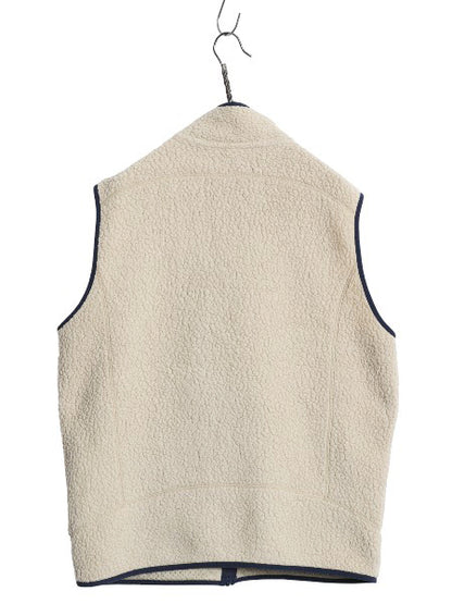 パタゴニア レトロ パイル ベスト メンズ L / 21年製 フリース フルジップ アウトドア 重ね着 前開き ハイネック ワンポイント ナチュラル