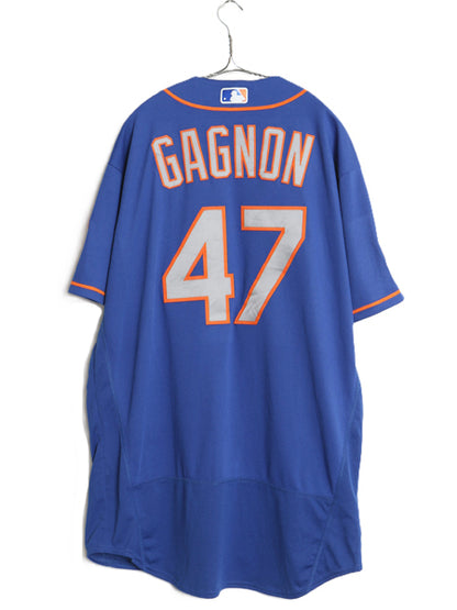 USA製 メッツ ベースボール シャツ メンズ XXL 程/ MLB オフィシャル マジェスティック 大リーグ ユニフォーム ゲームシャツ 大きいサイズ